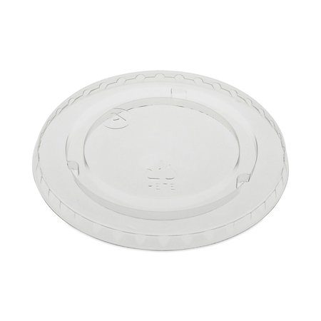 PACTIV Cold Cup Lids w/No Straw Hole, Fits 9-20oz Size A Cups, Clear, PK1020 YLP20CNH
